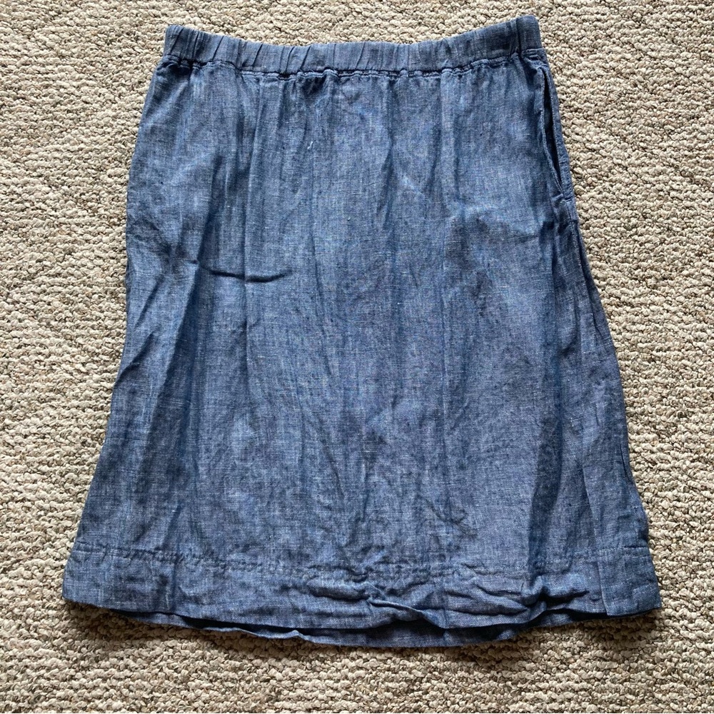 Max Studio Blue Midi Skirt - Picture 2 of 7